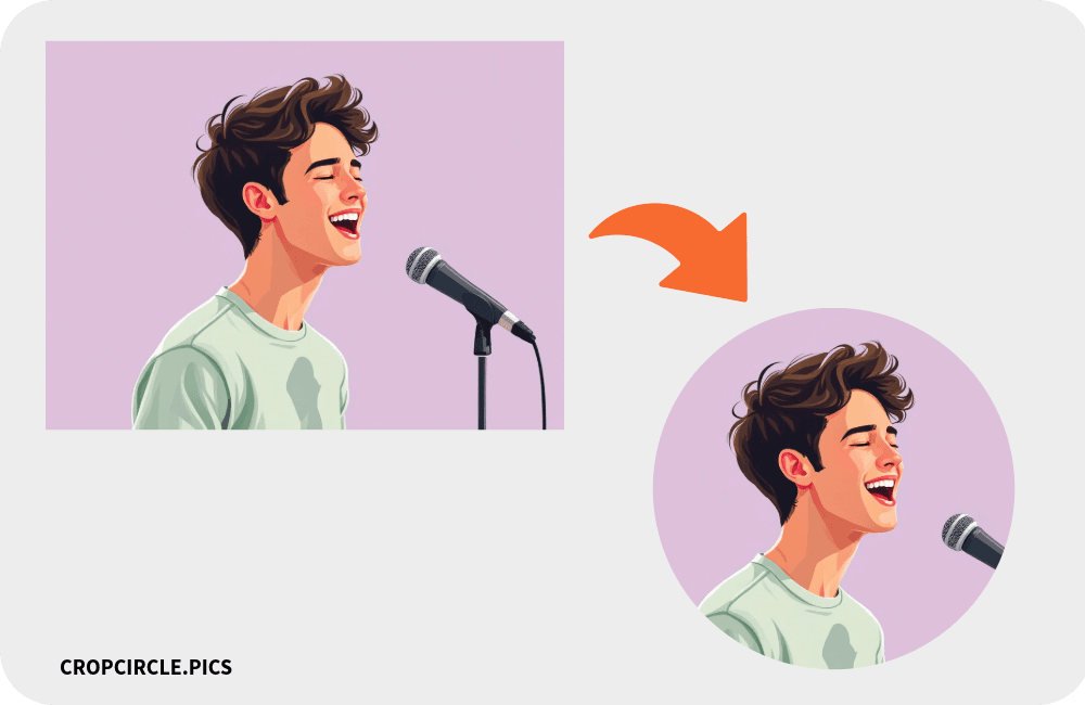 Circle Crop Illustration